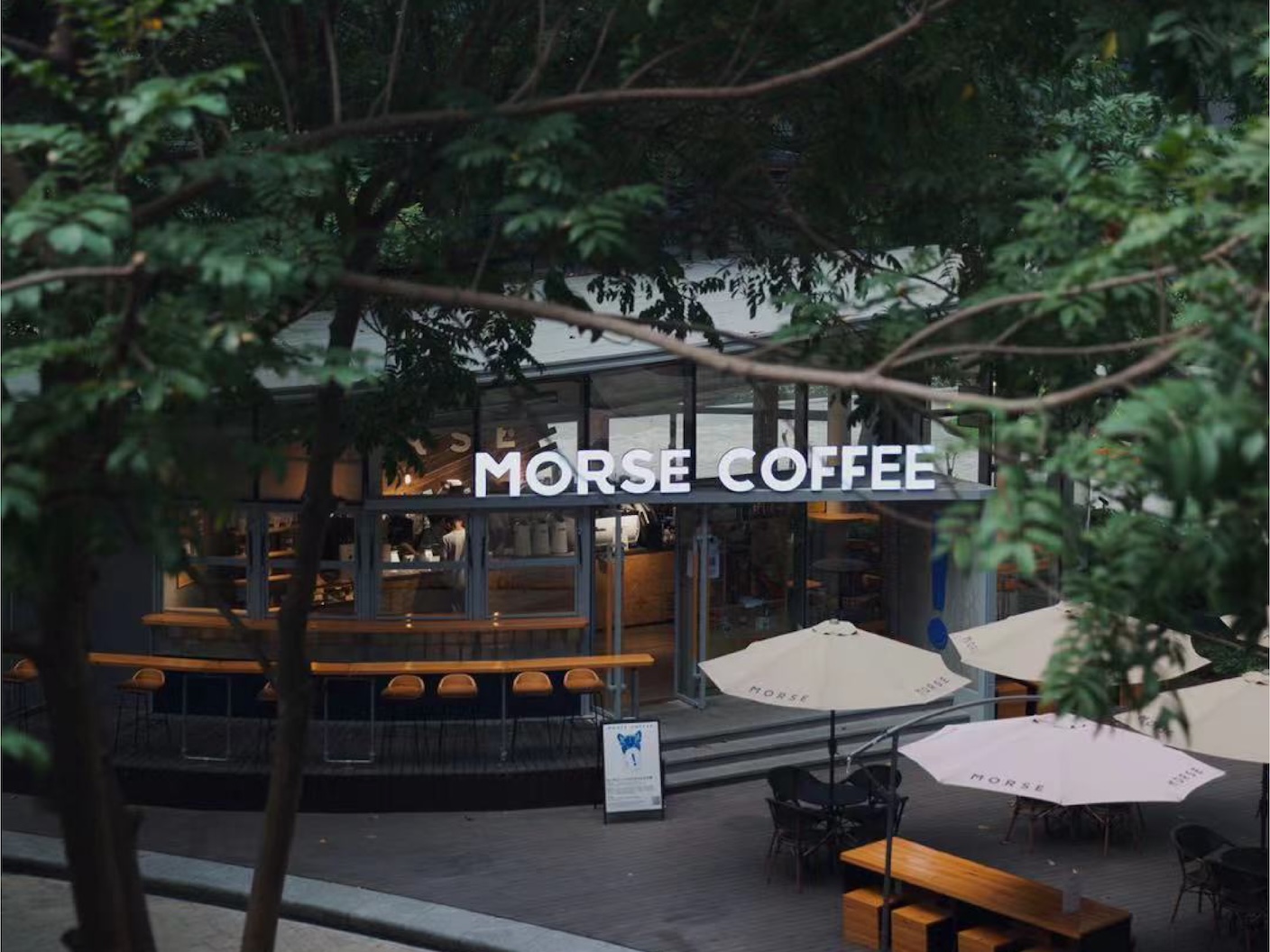Morse Coffee's original location at the A8 Music Building, Shenzhen.